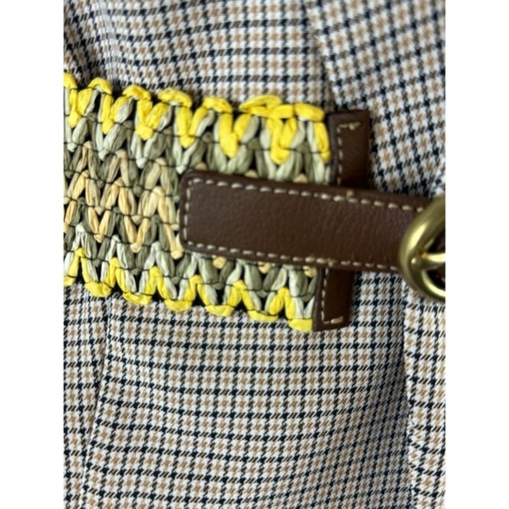 Loft Woven‎ Stretch Belt Yellow Tan Brown Braided Cinch L Bohemian Chic 70-02-01 - Picture 5 of 14